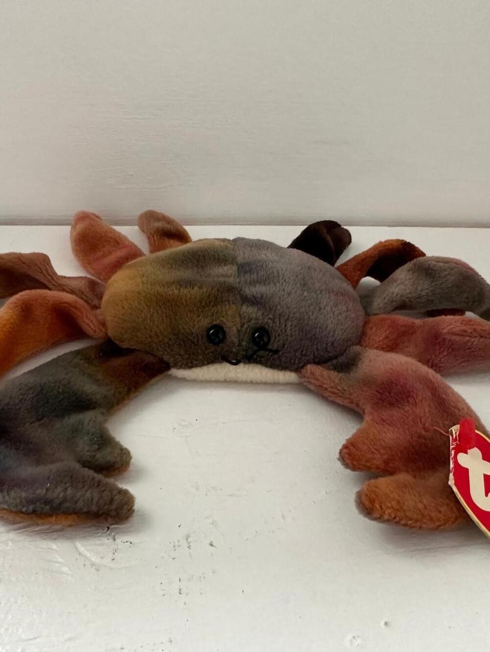 Ty Beanie Baby “Claude” the Crab - All Caps Tag Error - Non Mint Tag (7.5 inch)